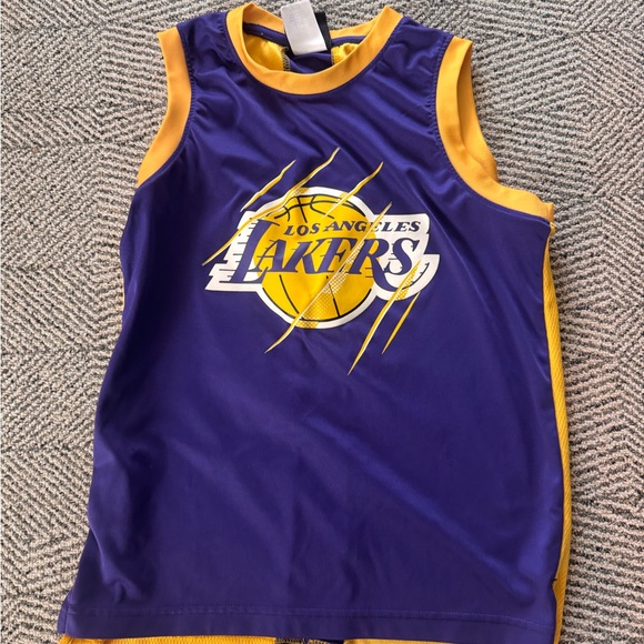 NBA Los Angeles Lakers Purple and Yellow Jersey Youth Size Small - Picture 1 of 8